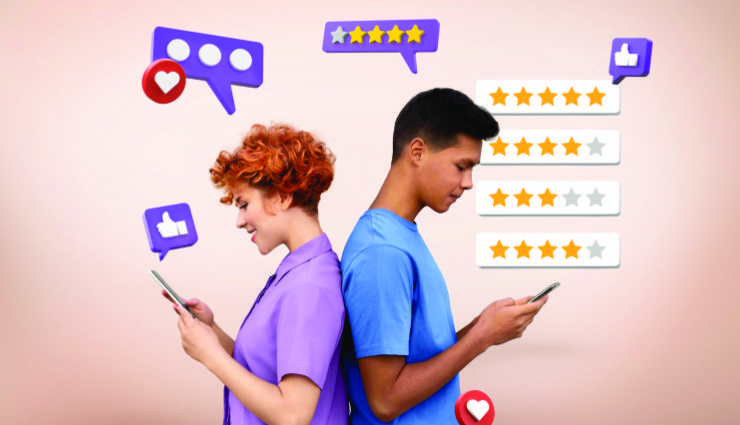 Client heureux laissant un avis